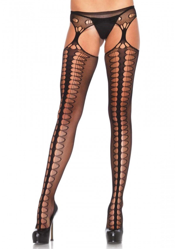 Suspender Net Backseam Stockings