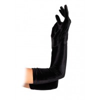 Black Velvet Opera Gloves