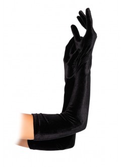 Black Velvet Opera Gloves