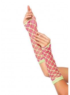 Dual Net Neon Arm Warmers