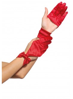 Satin Cut Out Gloves
