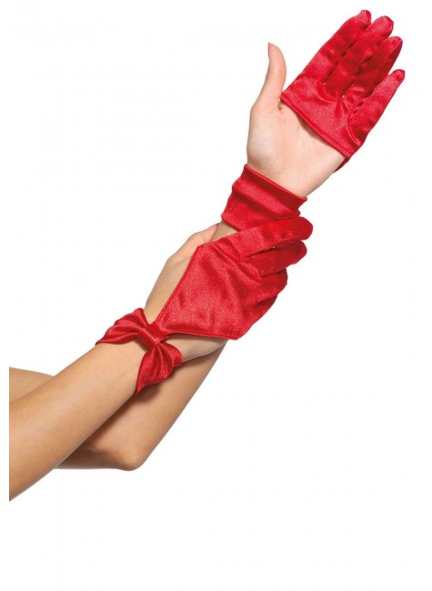 Satin Cut Out Gloves
