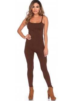 Basic Womens Unitard in Brown