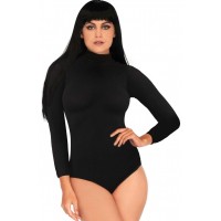 Black High Neck Long Sleeve Bodysuit