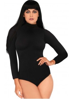 Black High Neck Long Sleeve Bodysuit