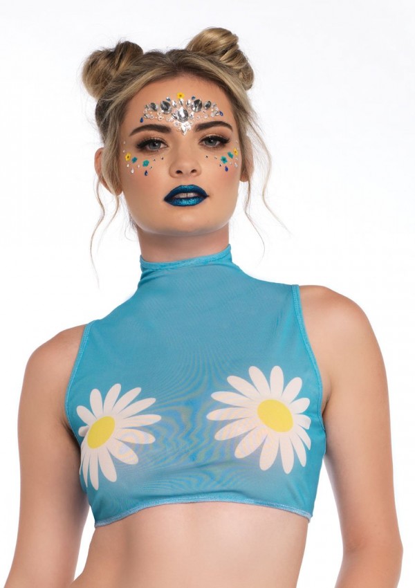 Daisy Blue Crop Top