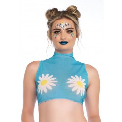 Daisy Blue Crop Top