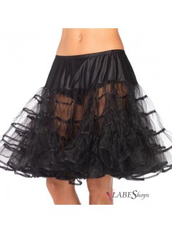 Knee Length Sheer Black Petticoat