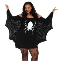 Spiderweb Plus Size Jersey Tunic Dress