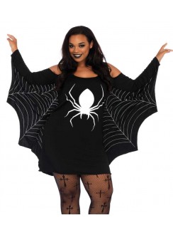 Spiderweb Plus Size Jersey Tunic Dress