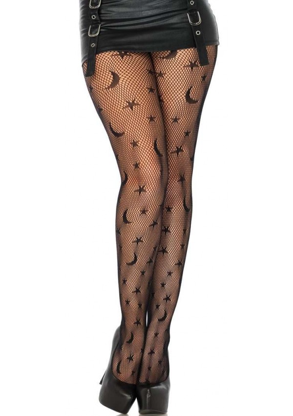 Celestial Net Black Tights