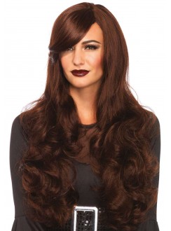 Extra Long Brown Wavy Wig