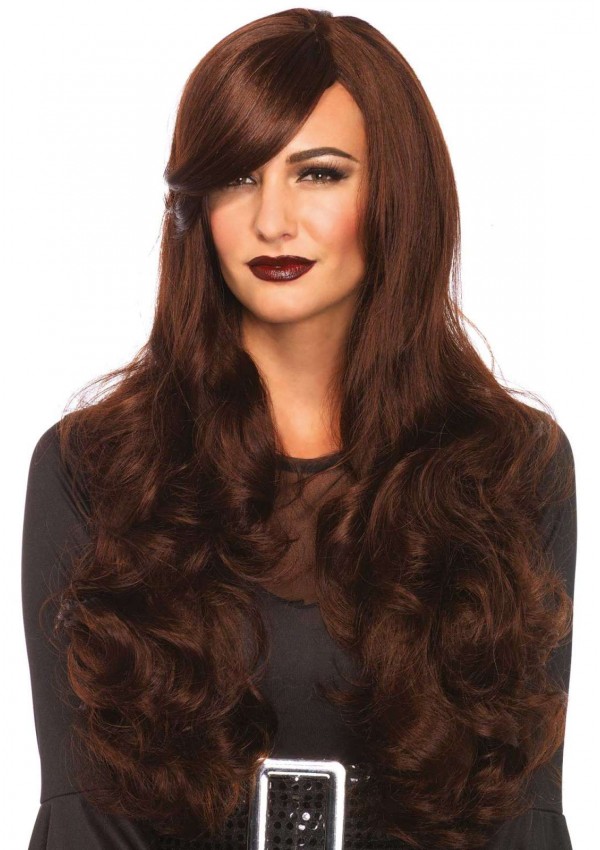 Extra Long Brown Wavy Wig