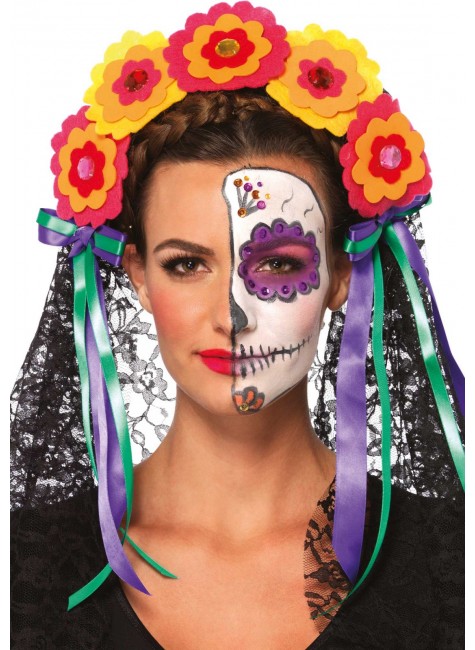 Day of the Dead Flower Headband