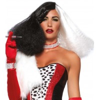 Black and White Cruella Costume Wig