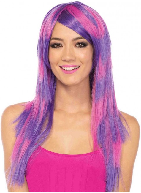 Cheshire Layered Two Tone Long Costume Wig