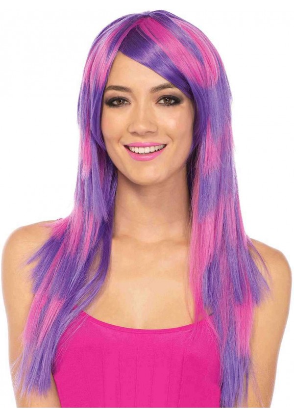 Cheshire Layered Two Tone Long Costume Wig