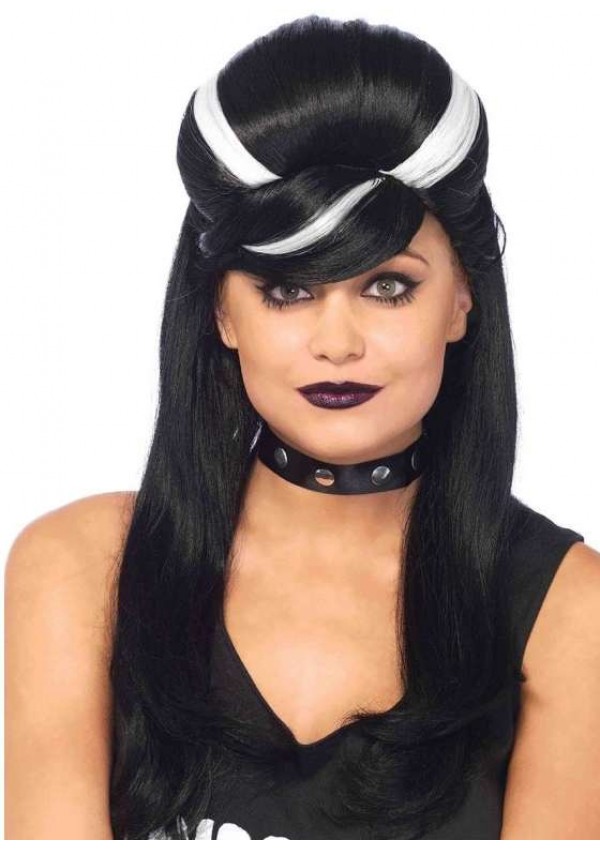 Frankie Bouffant Long Black Gothic Costume Wig