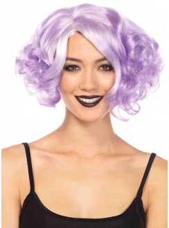 Lavender Curly Bob Short Wig