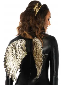 Gold Sequin Angel Wings