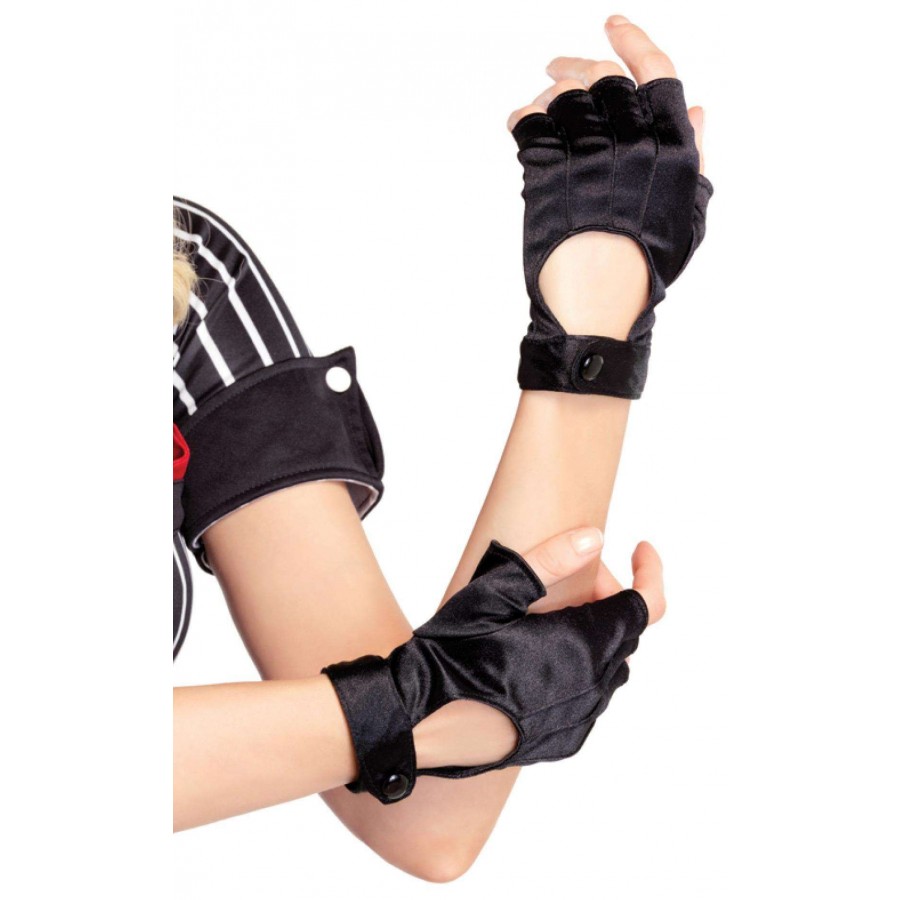 Fingerless shop satin gloves