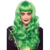 Misfit Mayhem Long Green Wavy Wig