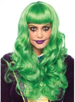 Misfit Mayhem Long Green Wavy Wig