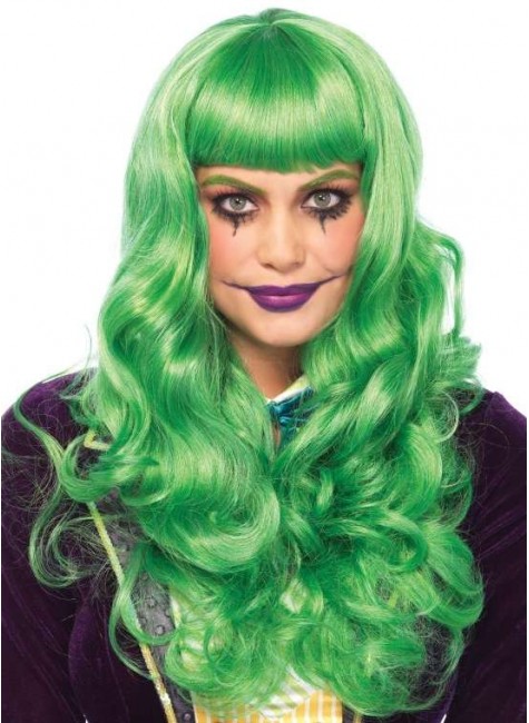 Misfit Mayhem Long Green Wavy Wig