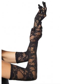 Elegant Black Lace Opera Gloves