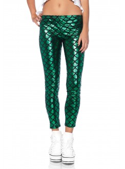 Mermaid Green Scale Leggings