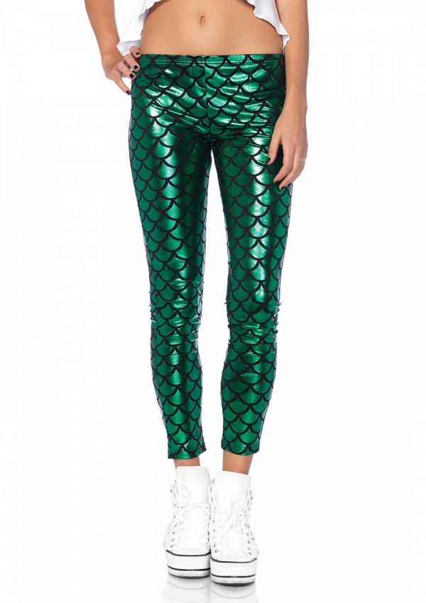 Mermaid Green Scale Leggings