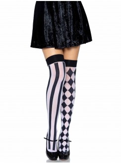 Harlequin Thigh High Stockings