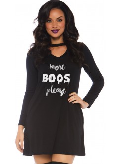 More Boos Long Sleeve Halloween Party Dress