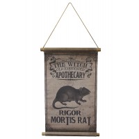 Rigor Mortis Rat Canvas Hanging Sign