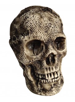 Burlap Skull Head Spooky Prop