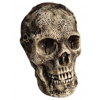 Burlap Skull Head Spooky Prop