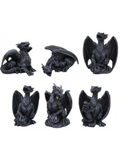 Mini Dragon Statue Set of 6