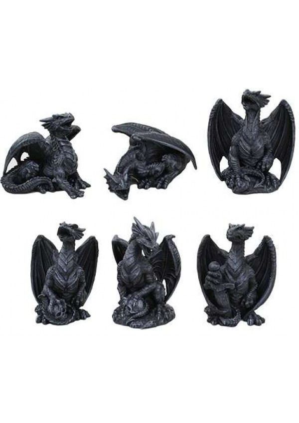 Mini Dragon Statue Set of 6