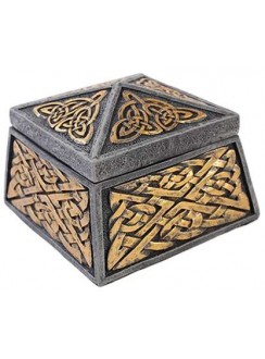 Celtic Knot Lidded Trinket Box