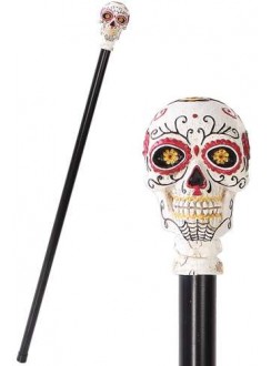 Sugar Skull Day of the Dead Walking Swagger Stick Cane