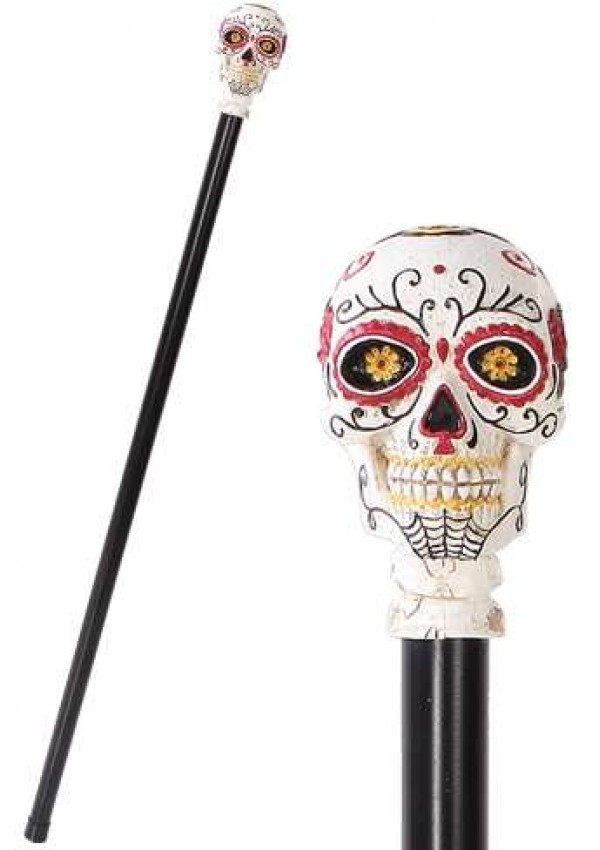 Sugar Skull Day of the Dead Walking Swagger Stick Cane