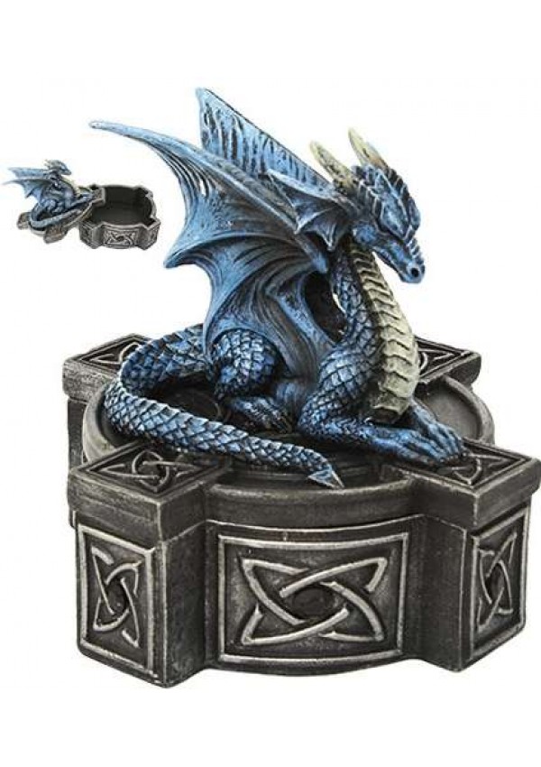Celtic Cross Dragon Trinket Box
