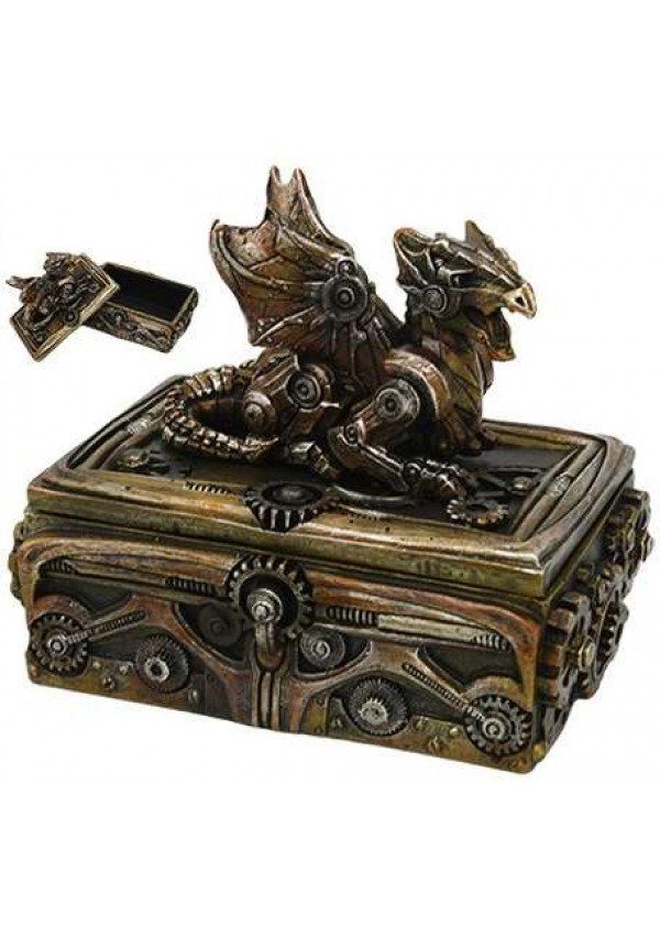 Steampunk Dragon Trinket Box