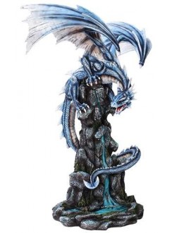 Thundertail, the Blue Winged Dragon Mountain Statue