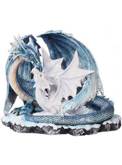 Mother and Baby Dragon Statue