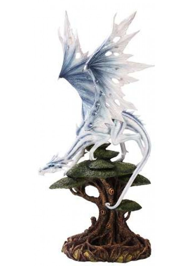 White Winged Dragon Tree Statue