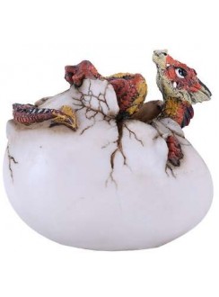 Red Dragon Egg Statue