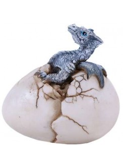 Blue Dragon Hatching Egg Statue