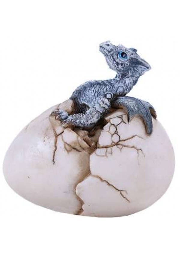 Blue Dragon Hatching Egg Statue