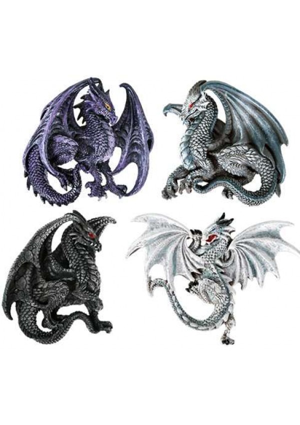 Winged Dragon Magnets Set of 4